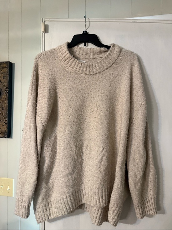 Sonoma Sweaters - Sonoma Cream Ribbed Knit Crewneck Sweater